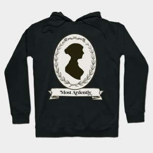 Pride and Prejudice Quote Silhouette of Writer Jane Austen Hoodie